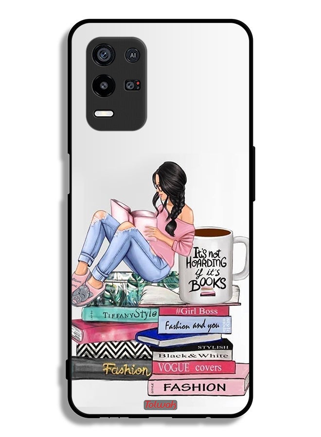 Tolwak Oppo K9x Protective Case Cover Girl And Fashion Books Art - Image 2