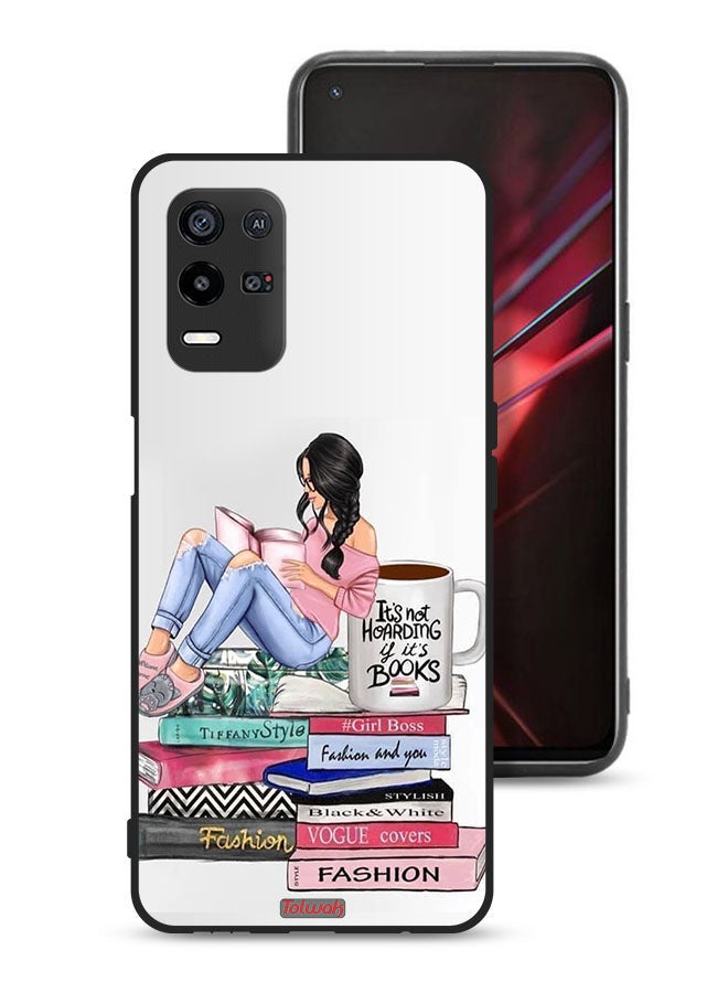 Tolwak Oppo K9x Protective Case Cover Girl And Fashion Books Art - Image 1