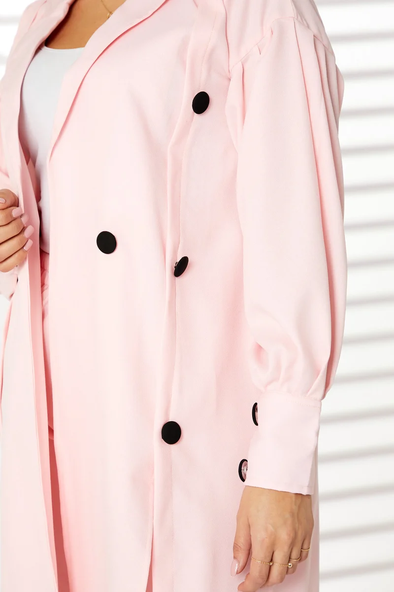 Moistreet Barbie Crepe Trench Coat Set