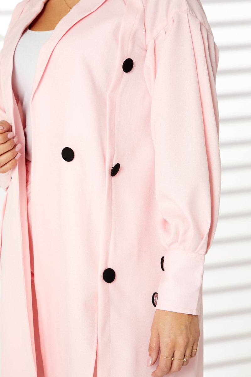 Moistreet Barbie Crepe Trench Coat Set - Image 4