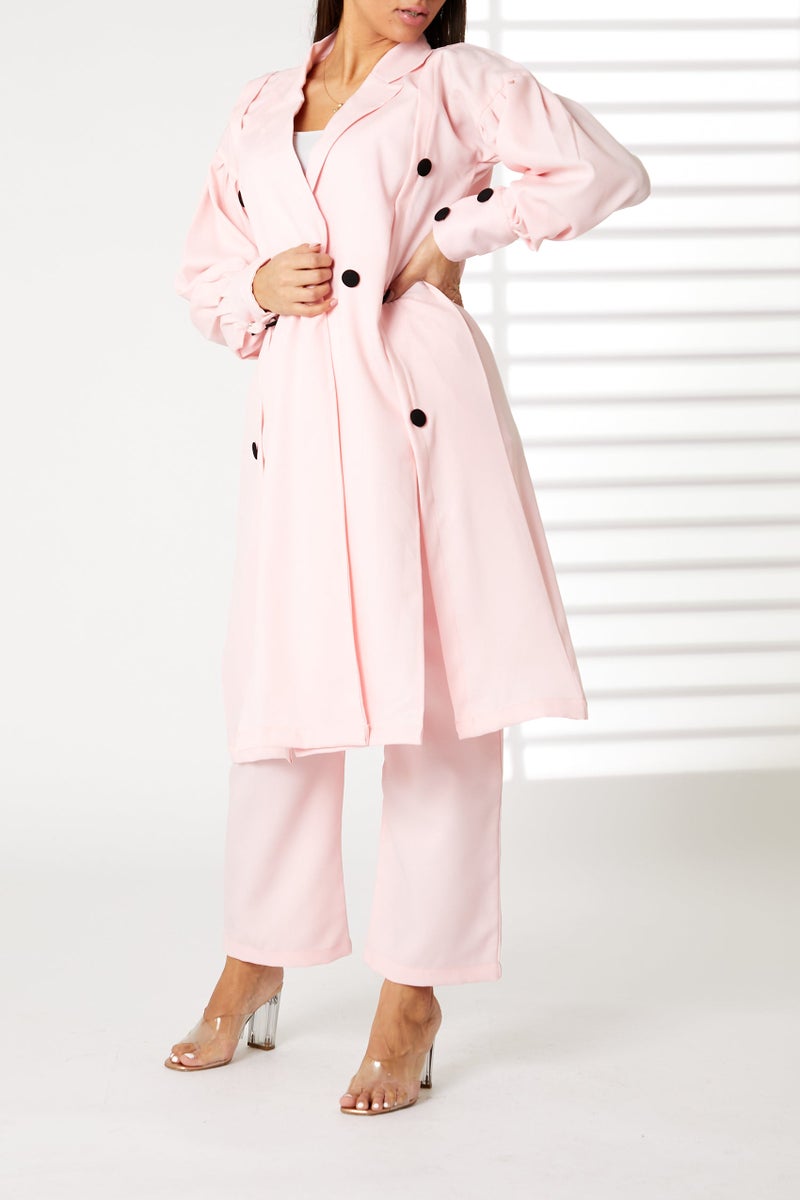 Moistreet Barbie Crepe Trench Coat Set - Image 5