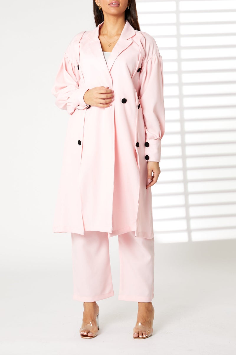 Moistreet Barbie Crepe Trench Coat Set - Image 2