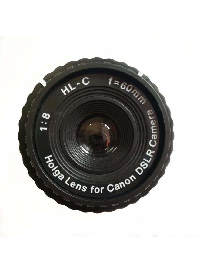 HOLGA HL-C 60mm f/8 Lens for Canon DSLR Camera(Black) - Image 1