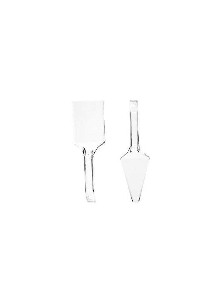 Cake Server Set - square and Triangle Servers 2 Pieces