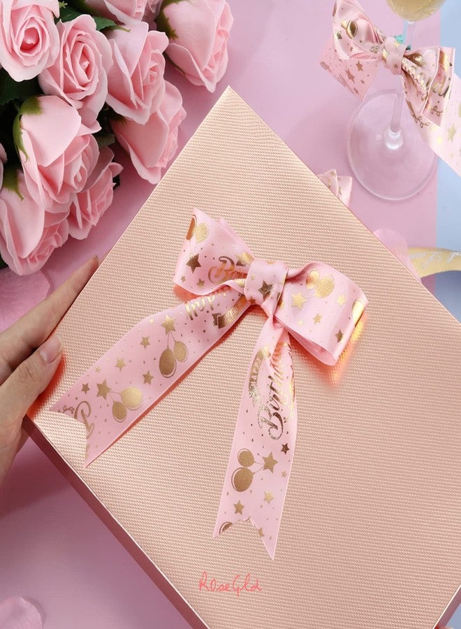 ROSEGLD 12 Large Gift Boxes with Lids 14.5x9.5x2 Inches, Rose Gold Gift Wrap Boxes (Glossy Rose Gold with Grain Texture for Clothes, Apparel - Image 2