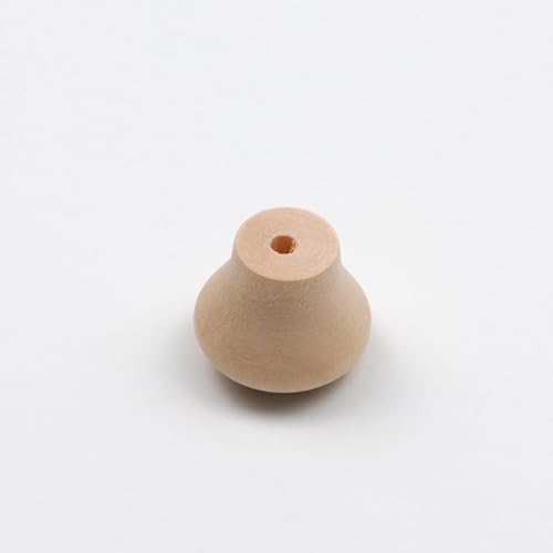 Oedema Wood Unfinished Cabinet Knobs Mini Wooden Drawer Handle Furniture Door Pull Knobs 0.69"×0.55", 20PCS with Screws - Image 4