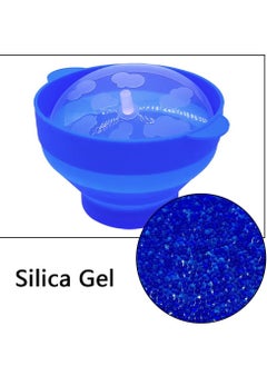 SYOSI Microwaveable Silicone Popcorn Popper, BPA Free Microwave Popcorn Popper, Collapsible Microwave Popcorn Maker Bowl for Home, Party, Watch Movie, Dishwasher Safe-Bule(15*12.7*8.5 cm)  - Image 3