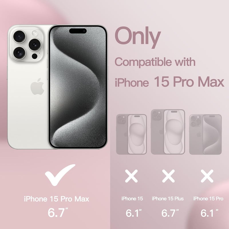 for iPhone 15 Max 6.7-Inch - Silky-Soft Touch Full-Body Protective (Light Pink) - Image 2