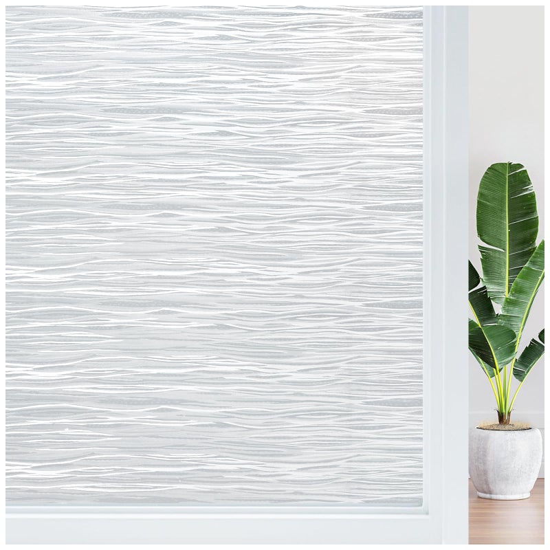 Haton Window Privacy Film Frosted Glass Privacy Window Clings Sun Blocking Frosting Opaque Coverings Static Cling Removable Decorative Stickers for Home Door NonAdhesive 175 x 787