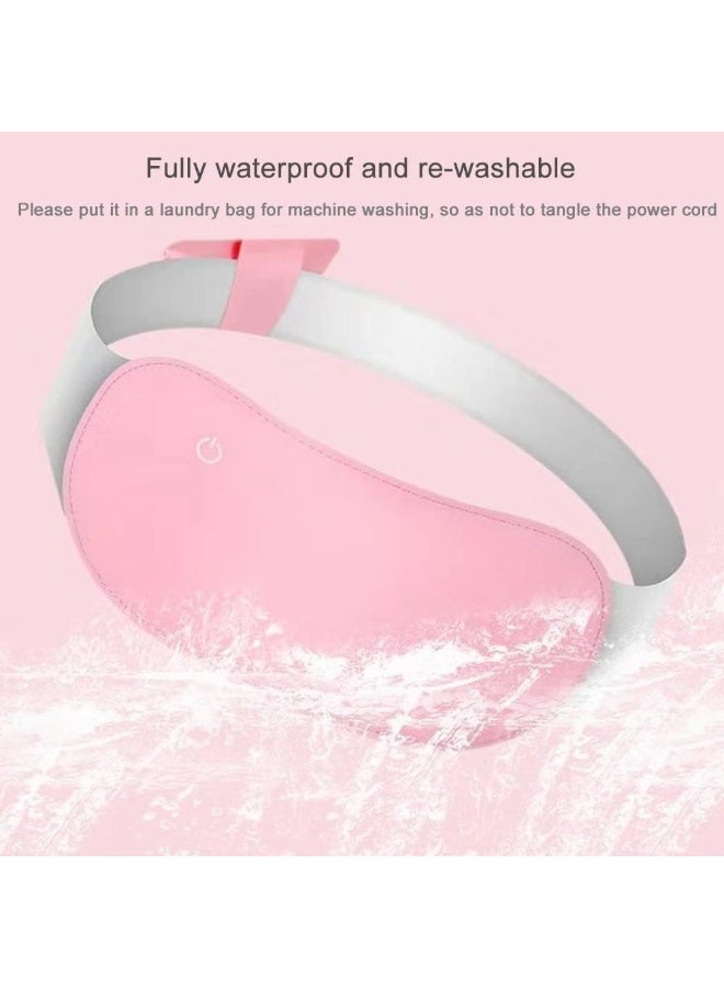 حزام تدفئة وتدليك بالجرافين محمول – حزام كهربائي حراري مع أشعة تحت الحمراء بعيدة، حرارة قابلة للتعديل، مريح لتخفيف آلام الظهر وتقلصات الدورة الشهرية - Image 4