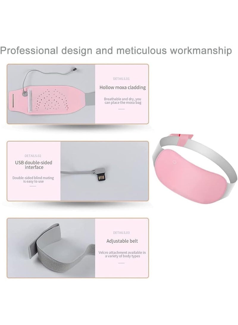 حزام تدفئة وتدليك بالجرافين محمول – حزام كهربائي حراري مع أشعة تحت الحمراء بعيدة، حرارة قابلة للتعديل، مريح لتخفيف آلام الظهر وتقلصات الدورة الشهرية - Image 5