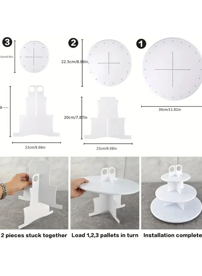 White 3 Tier Lollipop Display Stand With 42 Holes For Candy Cupcakes Party Decorations - Image 4