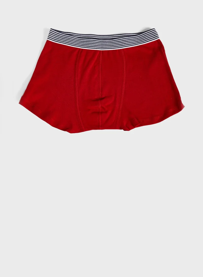 Petit Bateau Kids 3 Pack Assorted Boxer