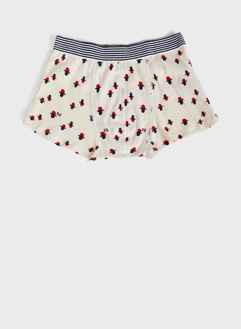Petit Bateau Kids 3 Pack Assorted Boxer