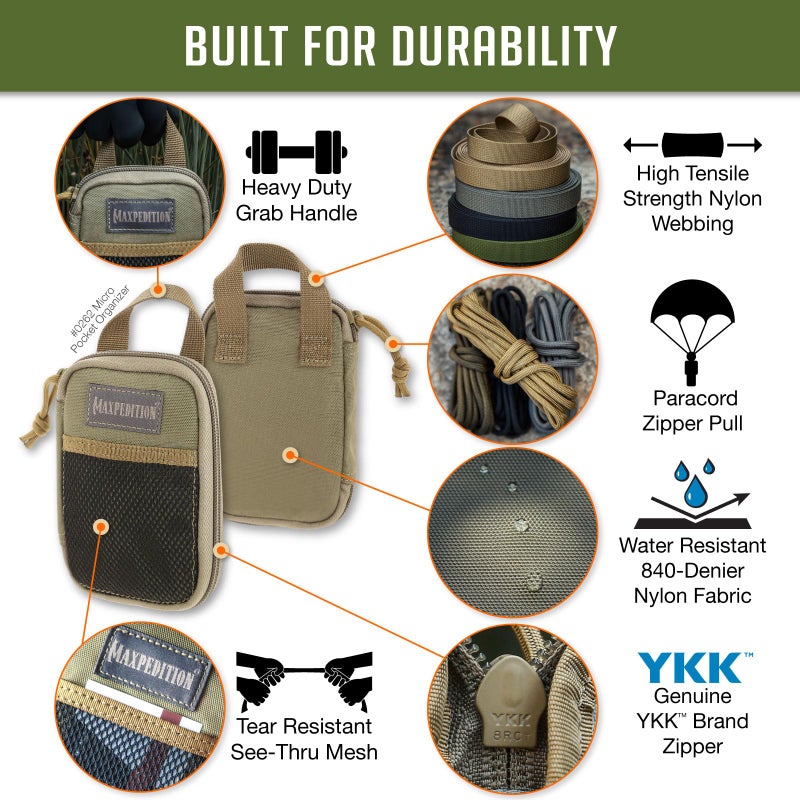 Maxpedition Micro Pocket Organizer (Khaki) - Image 3