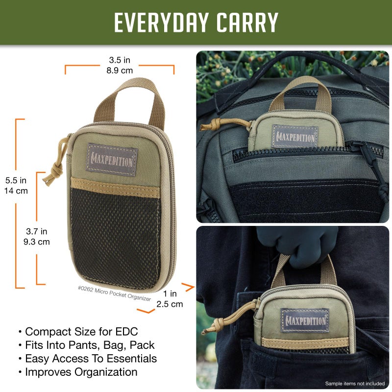 Maxpedition Micro Pocket Organizer (Khaki) - Image 2