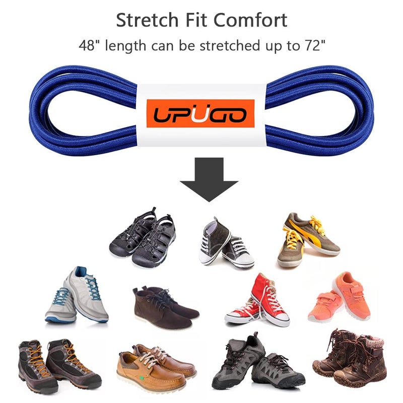 UpUGo Elastic Shoe Laces, No Tie Shoe Laces Tieless for Kids, Adults, Elderly, One Size Fit All - Image 3