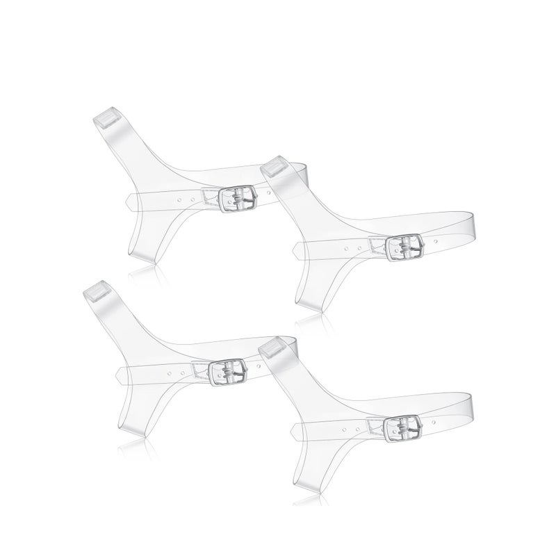 Zikra 2 Pairs Shoe Straps for Heels Detachable Shoe Straps for Heels Clear Shoe Belt Ankle Strap Women's Transparent Detachable Laces Anti Loose Shoelace Accessories for Holding Loose High Heel - Image 1