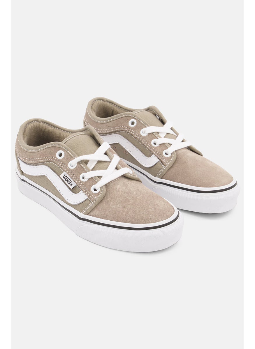 VANS - Women Chukka Low Sidest Lace Up Sports Shoes, Khaki/White - Image 1