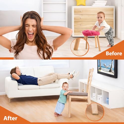 VOLO Pack of 18 Self Adhesive Square Felt Pads – Non Skid Floor Protector Furniture Pads, Chair Sofa Balance Pads, Noise Insulation Floor Bumpers Beige - Image 4