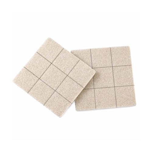 VOLO Pack of 18 Self Adhesive Square Felt Pads – Non Skid Floor Protector Furniture Pads, Chair Sofa Balance Pads, Noise Insulation Floor Bumpers Beige - Image 1