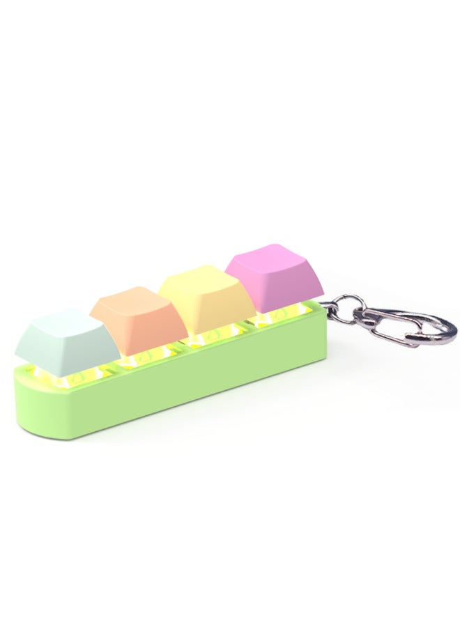 4-key   Blossom Test Shaft Body Experience Toy Stress Relief Keyboard Keycap Tester-Color:Light Blue Keycap Transparent Bottom Shell - Image 4