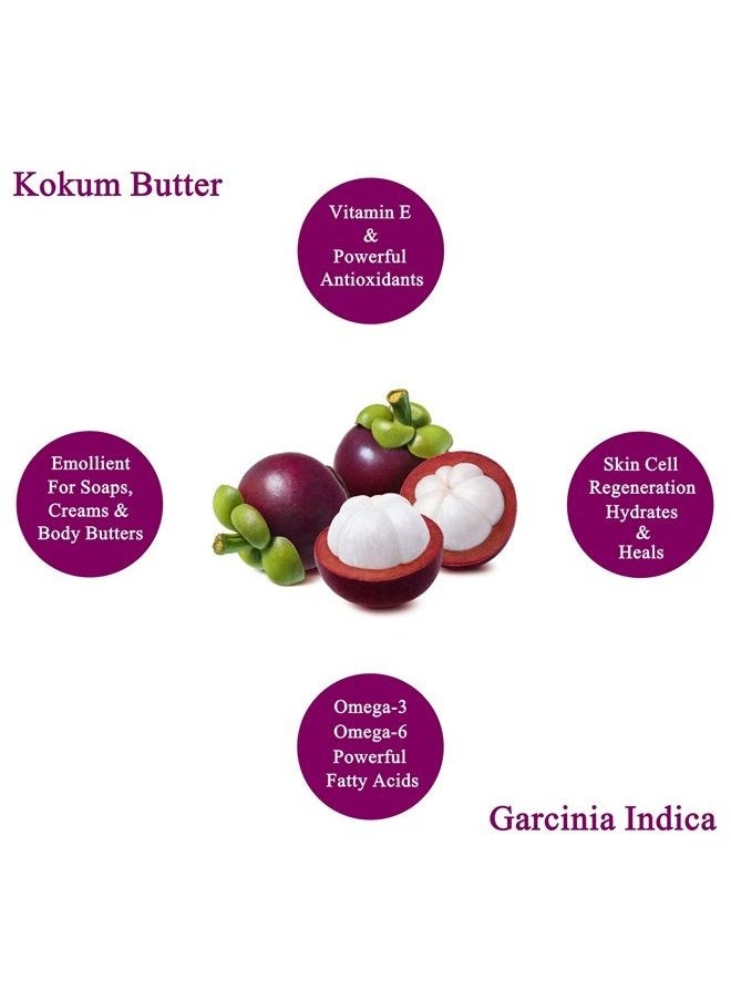 Plant Guru Raw Kokum Butter 16 oz. / 1 lb. 100% Pure Natural - Great for Skin, Body and Hair Moisturizer, DIY Creams, Balms, Lotions and Soap Making. (HDPE Food Grade Jar)  - Image 3