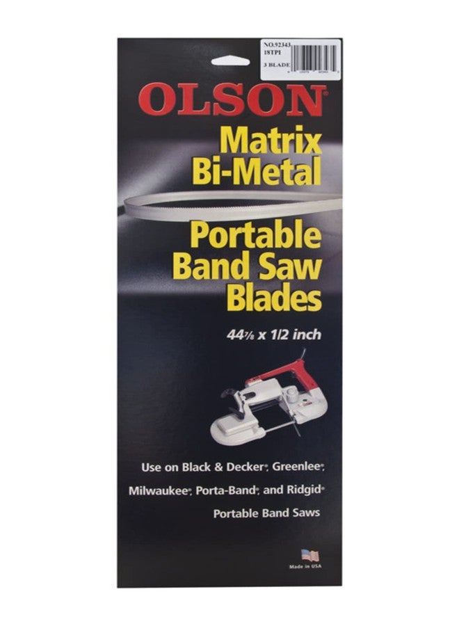 Olson 44-7/8″ Long X 1/2″ Wide - for Portable Band Saws - 3 Pack - Image 2