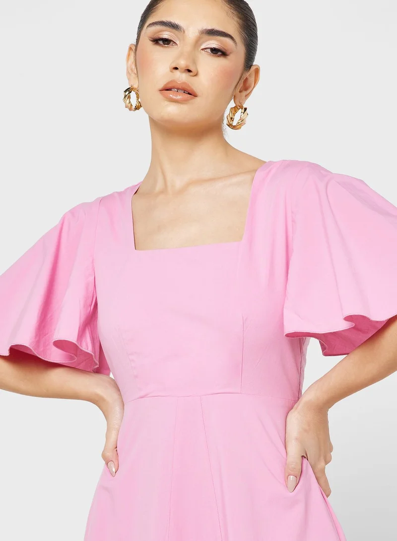 sister jane Frill Sleeve Ruffle Dress