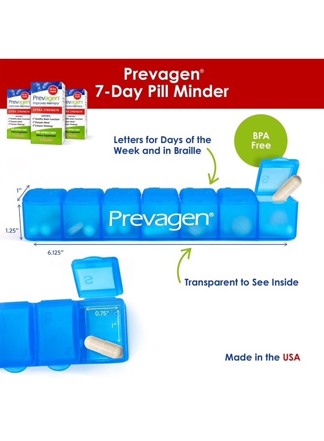 Prevagen Improves Memory - Extra Strength 20mg, 60 Capsules |3 Pack| with Apoaequorin & Vitamin D & Prevagen 7-Day Pill Minder | Brain Supplement for Better Brain Health - Image 3