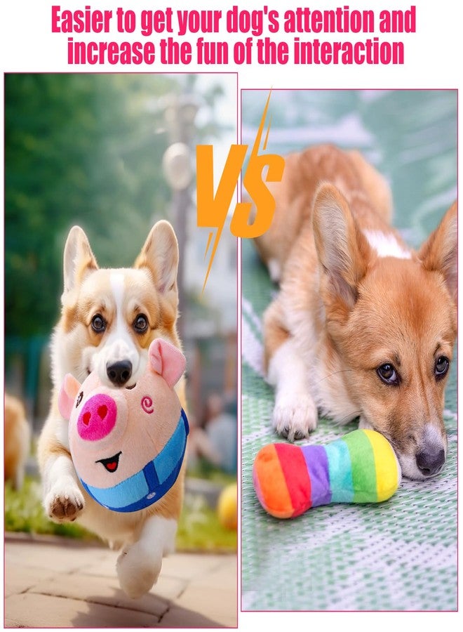 LAIAMER Interactive Plush Dog Toys, Interactive Puppy Toy Bouncing Rolling Dog Ball Remote Control with Music, Self Moving Pet Toy for Small/Medium/Large Bored Dogs to Keep Them Busy(Blue Pig) - Image 4