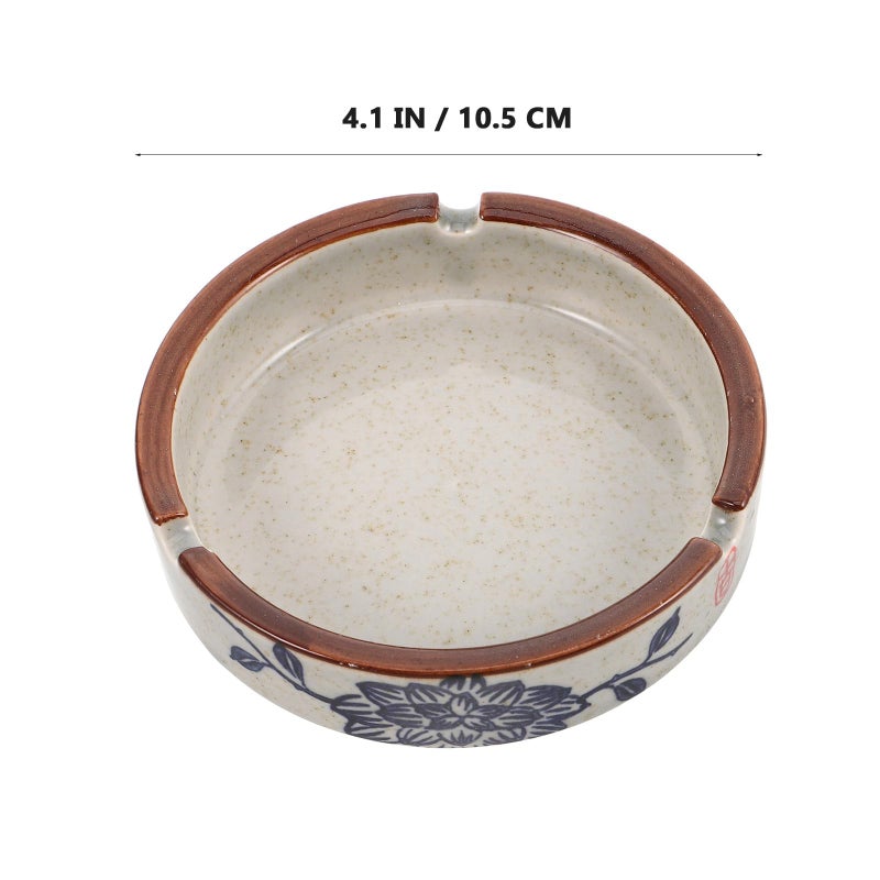 Large Capacity Ceramic Ashtray with Lid for Indoor Outdoor Patio Home Office Smoking - Image 3
