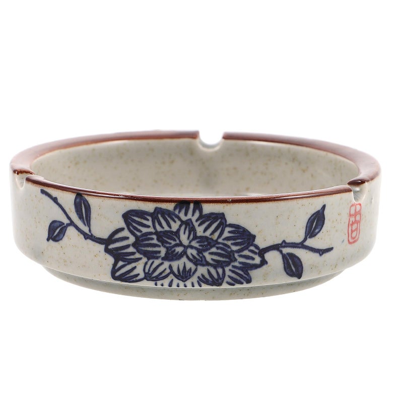 Large Capacity Ceramic Ashtray with Lid for Indoor Outdoor Patio Home Office Smoking - Image 2