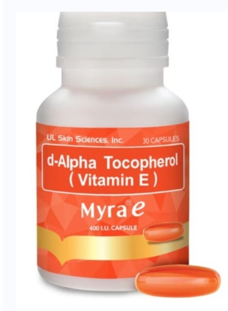 Myra E Antioxidant Vitamin E and D-Alpha Tocopherolate Capsules - 30 Capsules