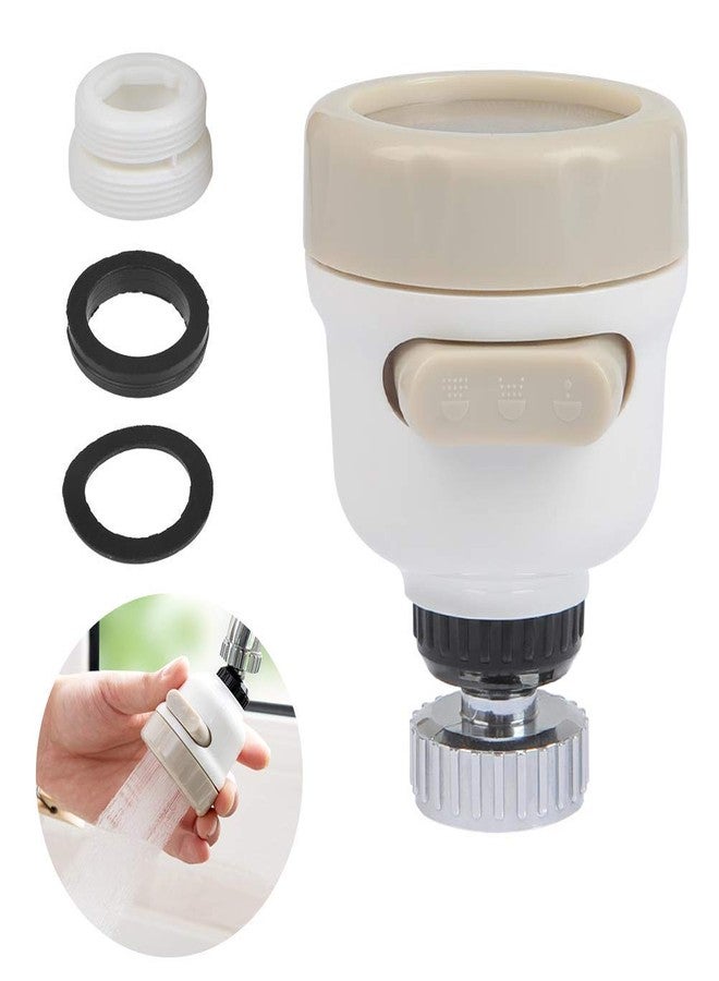 Orrda Plastic Water-Saving Sprinkler | Faucet Aerator | 360 Degree Rotating Water Faucet Kitchen Tap | 3-Gear Adjustable Head Nozzle Splash-Proof Filter Extender Sprayer for Kitchen, Bathroom (White) - Image 3