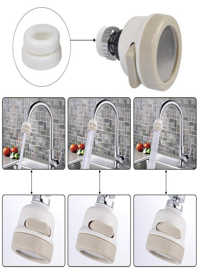 Orrda Plastic Water-Saving Sprinkler | Faucet Aerator | 360 Degree Rotating Water Faucet Kitchen Tap | 3-Gear Adjustable Head Nozzle Splash-Proof Filter Extender Sprayer for Kitchen, Bathroom (White) - Image 4