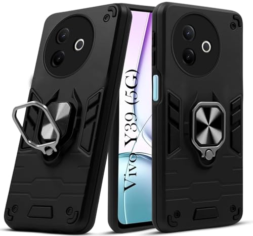 AIBEX Armor Back Cover Compatible for Vivo Y39 5G| Rugged Shockproof Case with Ring Holder & Kickstand | Military-Grade Protection | Magnetic Car Mount Compatible - Image 1