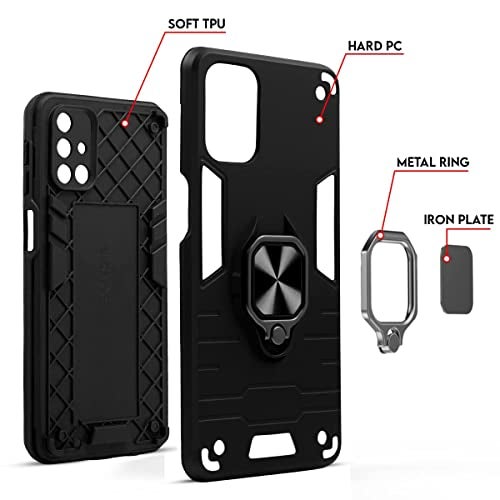 AIBEX Armor Back Cover Compatible for Vivo Y39 5G| Rugged Shockproof Case with Ring Holder & Kickstand | Military-Grade Protection | Magnetic Car Mount Compatible - Image 5