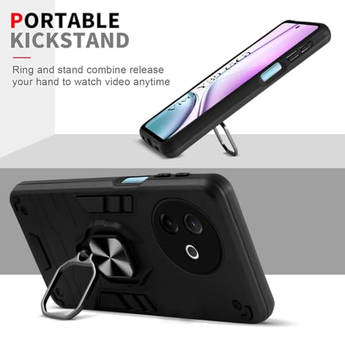 AIBEX Armor Back Cover Compatible for Vivo Y39 5G| Rugged Shockproof Case with Ring Holder & Kickstand | Military-Grade Protection | Magnetic Car Mount Compatible - Image 2
