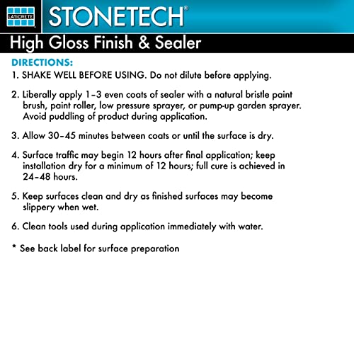 StoneTech ستونتيك تشطيب لامع عالي ومانع تسرب، زجاجة سعة 1 كوارت/32 أونصة (946 مل) - Image 5