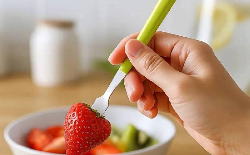 Prostuff.in® 6Pcs Stainless Steel Fruit Forks with Non-Slip Handles – Reusable Mini Appetizer Fork Set for Fruits, Snacks, Cheese, and Desserts (Multicolour) - Image 2