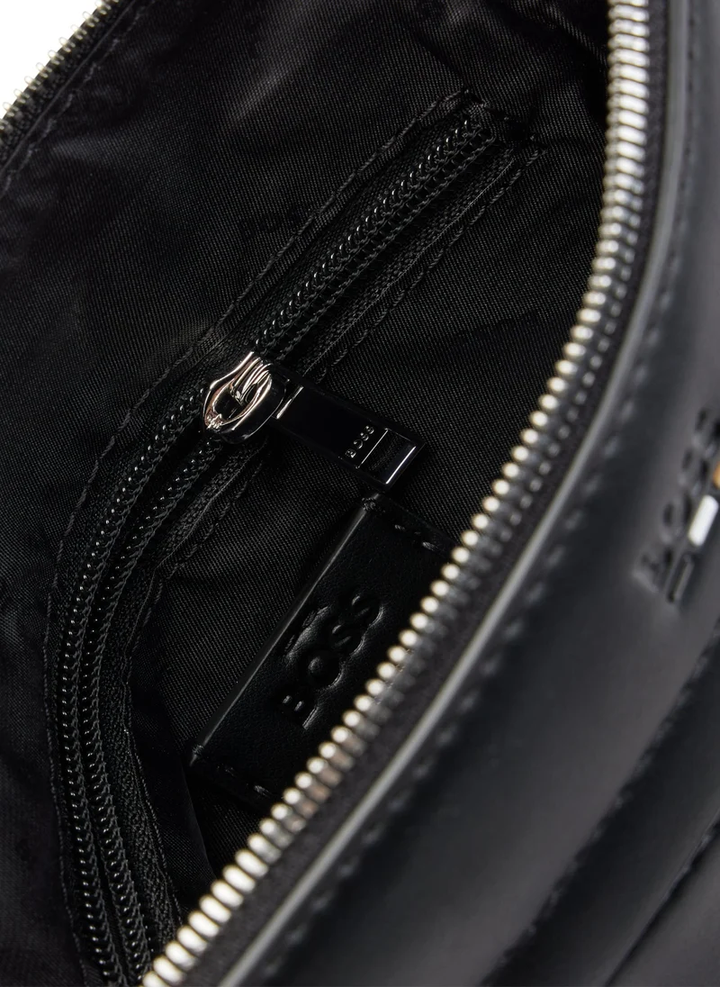 BOSS Faux-leather envelope bag with signature stripe