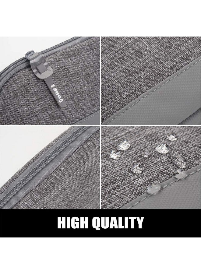 Sooez Wide-Opening Pencil Pen Case, Lightweight & Spacious Pencil Bag Pouch Box Organizer, Aesthetic Supply With Triangular Design For Adults, Grey - Image 5