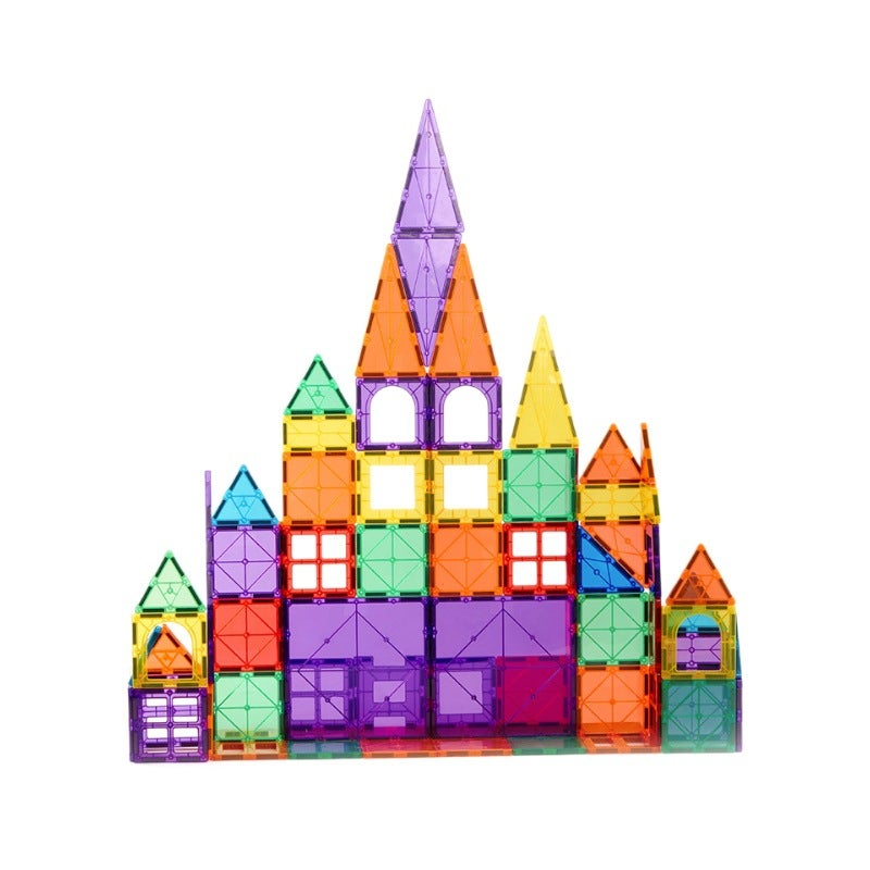 Colorful Magnetic Tiles Building Blocks Set for Kids Educational Toy - Image 5