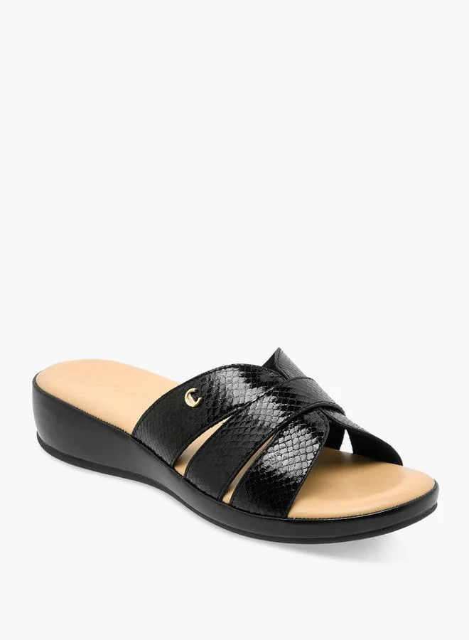 Le Confort Women Textured Cross Strap Sandals