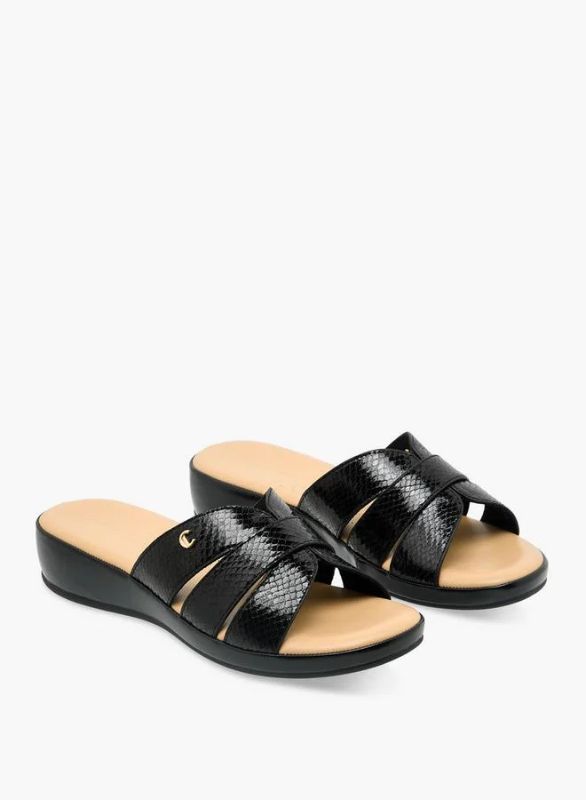 Le Confort Women Textured Cross Strap Sandals