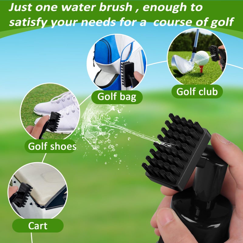 nabobt Golf Towel and Brush Set, Premium Golf Towel(16x16 inch) & Splash Golf Club Cleaner Brush Set, Retractable Clip Golf Cleaner Brush & Super Absorbent Microfiber Towel, Golf Accessories for Men - Image 3