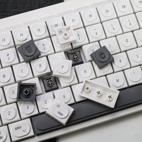 YMKPVR KBDiy for MAC Style Doys Keycaps Low Profile Dye-Sublimation PBT Retro Custom Keyboard Keycap,140 Keys Cap Set for Cherry Gateron MX Switches Mechanical Keyboards - Image 4