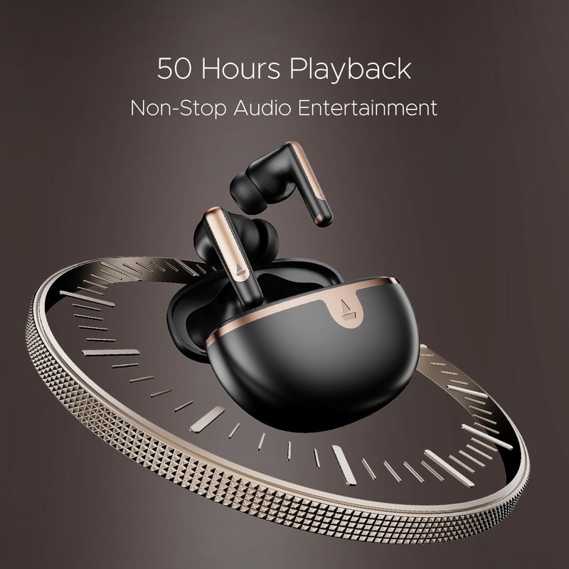 boAt Airdopes 161 ANC Elite w/ANC, 50 HRS Playback, ASAP Charge & ENx Technology Bluetooth (Black, True Wireless) - Image 3