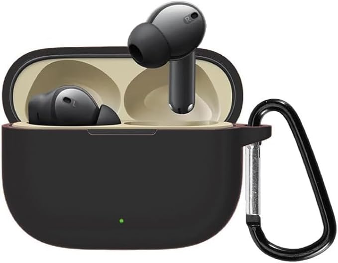 Silicone case for Realme Buds T300 earphones - black - Image 2